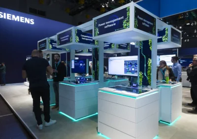 Nachhaltige Showstopper für Siemens – auf der SPS  23/24, der L&B 24 und der HMI 24
